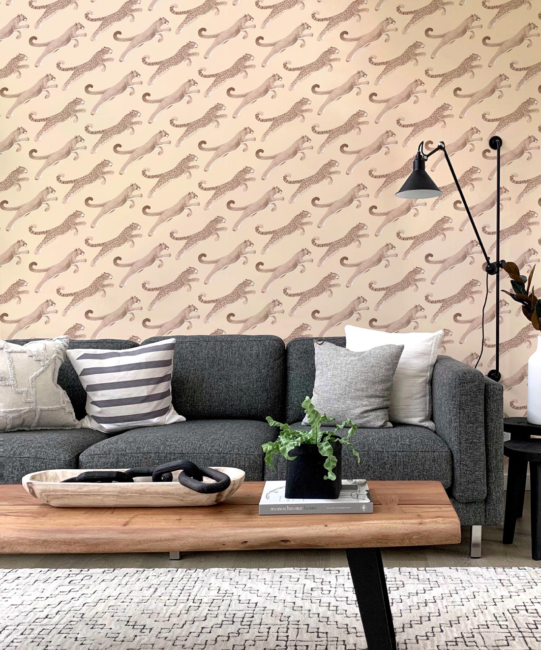 Amazon Big Cat Wallpaper, Sepia