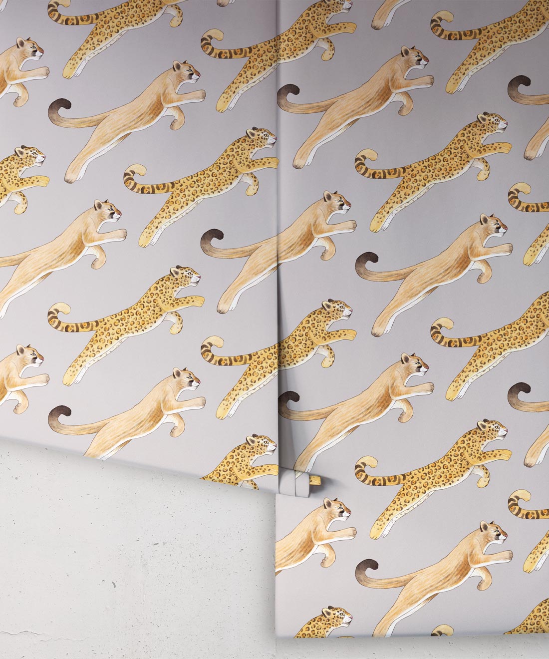 Amazon Big Cat Wallpaper, Warm Grey
