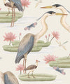 Heron, Jacana & Giant Lilypad Wallpaper, Snowflake