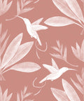 Hummingbirds & Heliconias Wallpaper, Rust