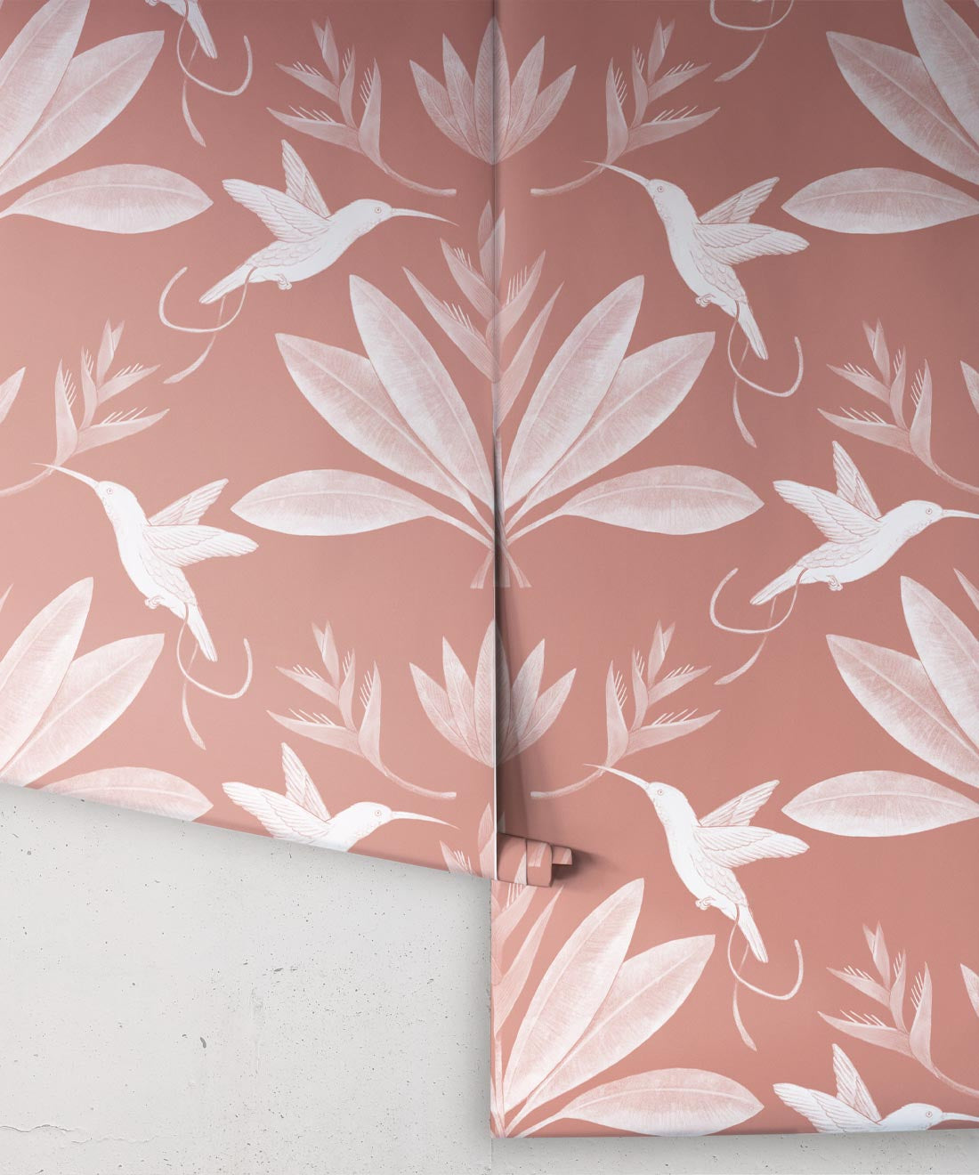 Hummingbirds & Heliconias Wallpaper, Rust