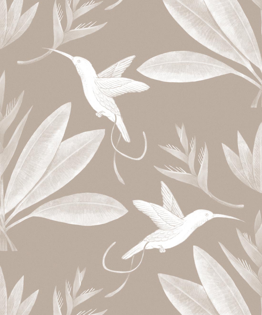 Hummingbirds & Heliconias Wallpaper, Sand
