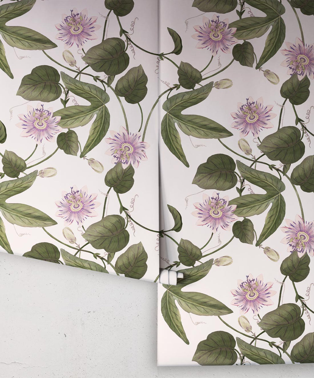 Passiflora Wallpaper, Beige
