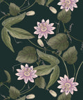 Passiflora Wallpaper, Dark Green