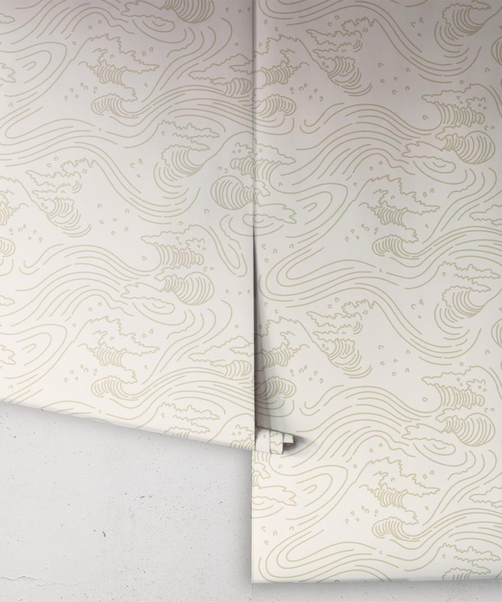 Pororoca Wave Wallpaper, Neutral