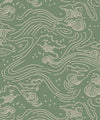 Pororoca Wave Wallpaper, Olive