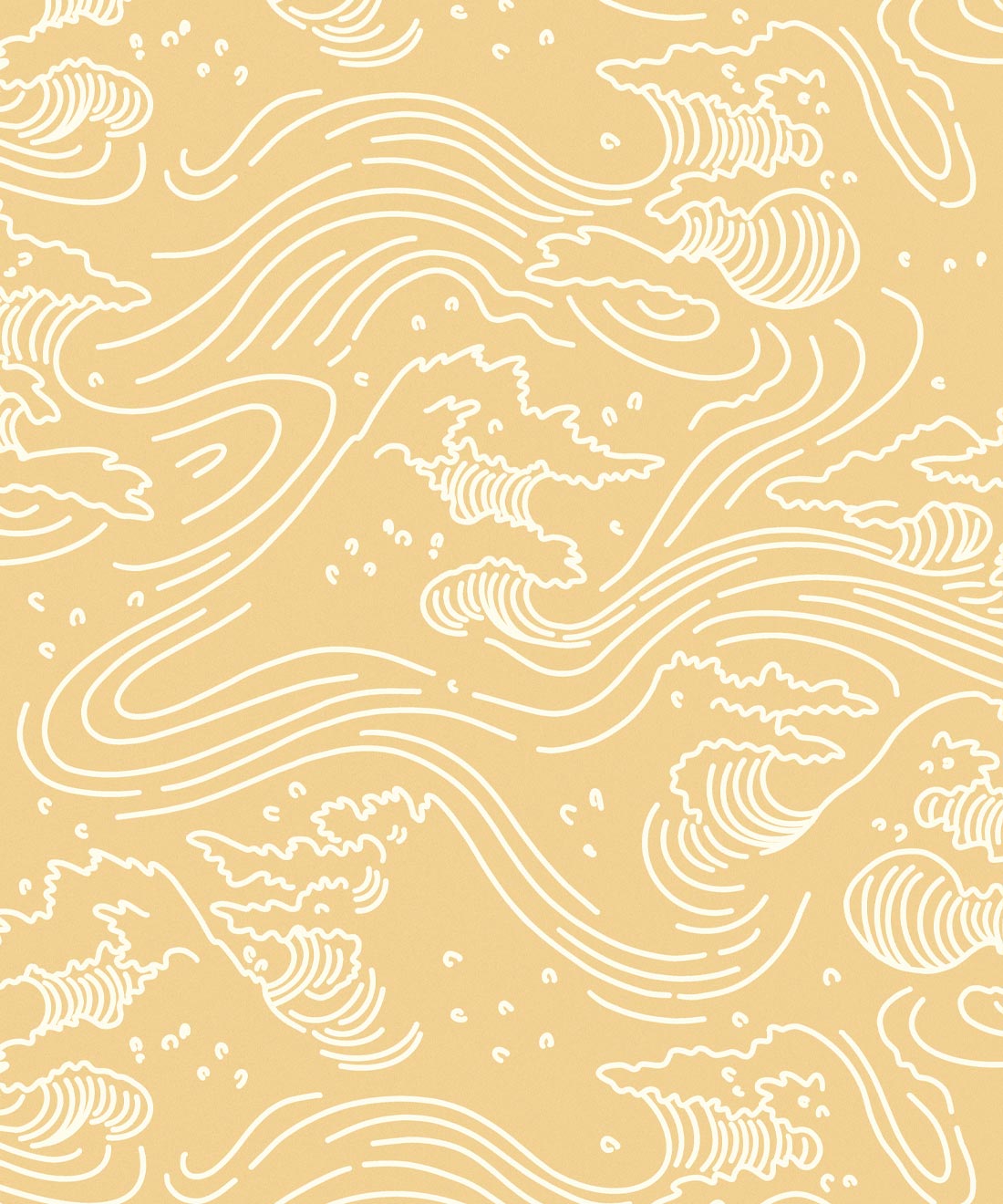 Pororoca Wave Wallpaper, Yellow