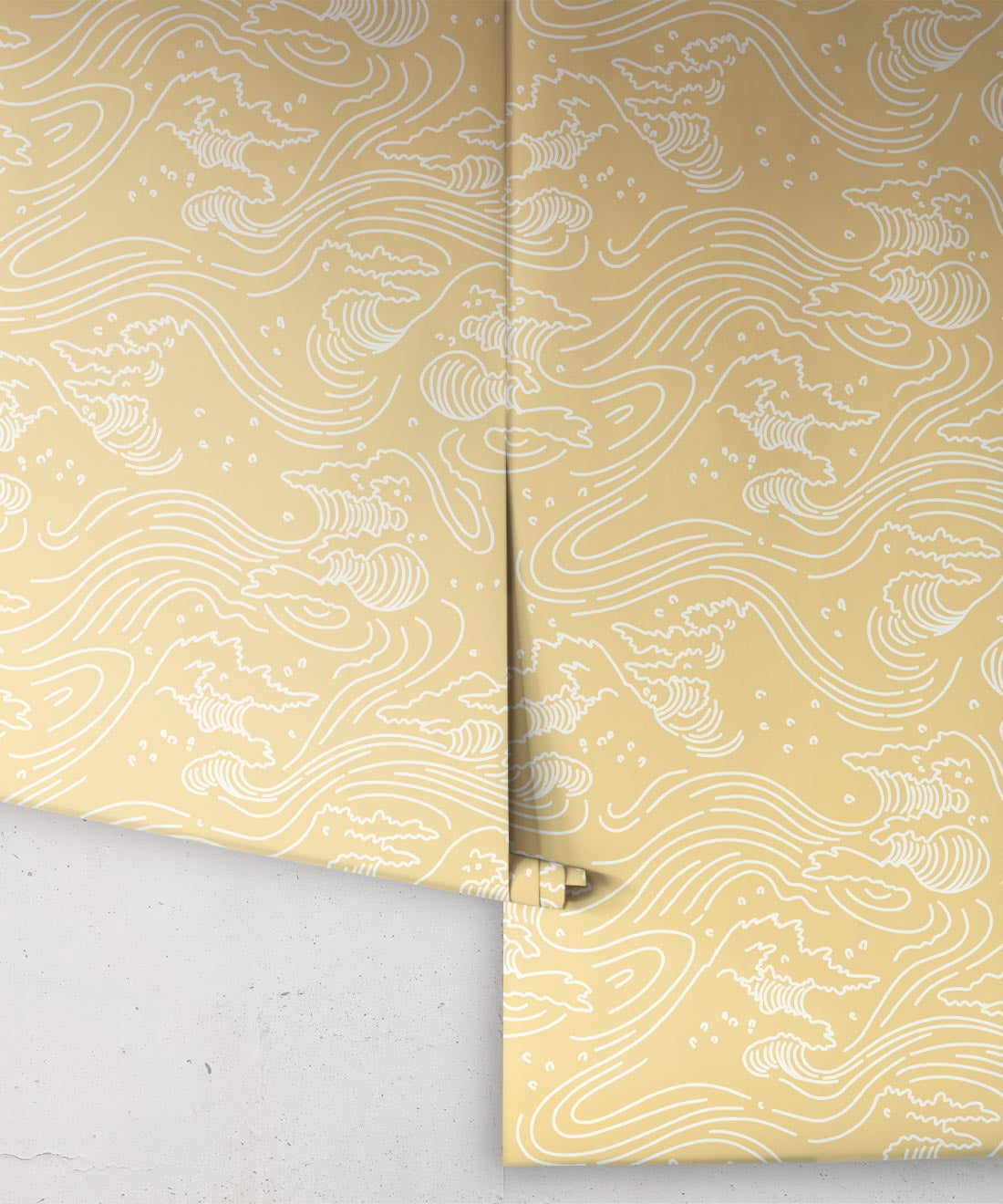 Pororoca Wave Wallpaper, Yellow