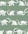 Squirrel Monkeys Wallpaper, Green