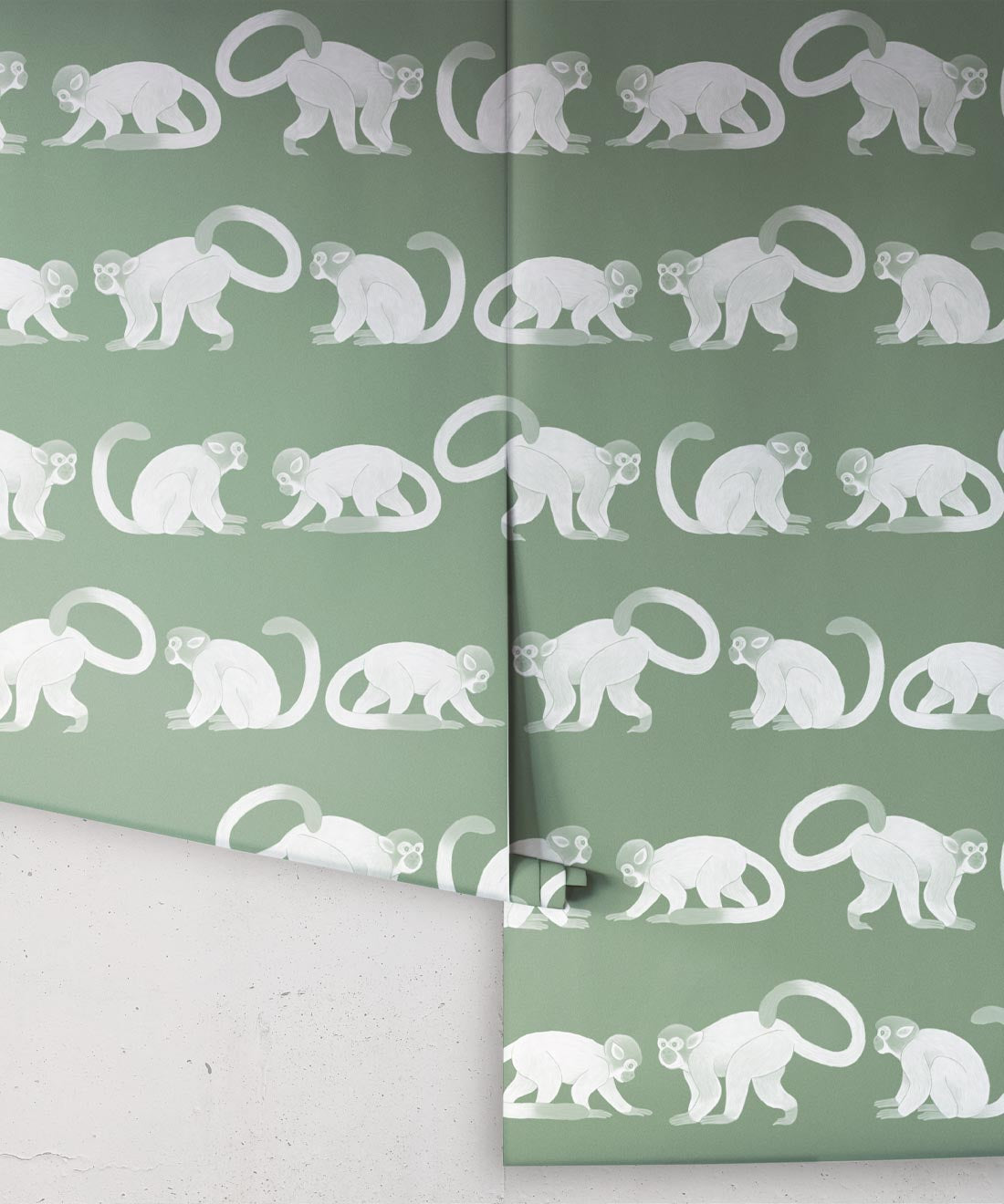 Squirrel Monkeys Wallpaper, Green
