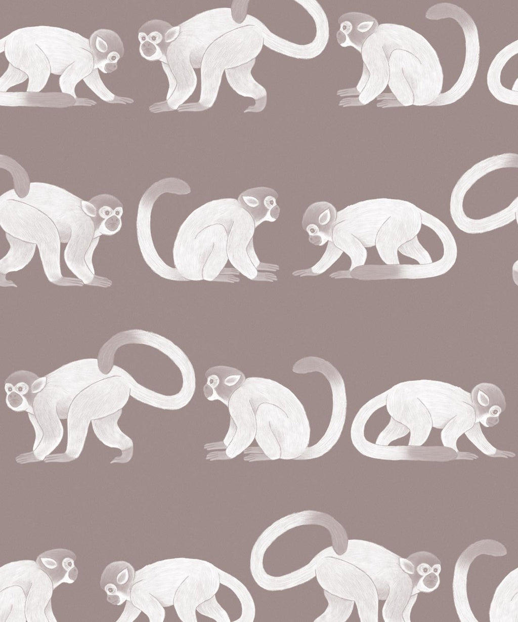 Squirrel Monkeys Wallpaper, Rust