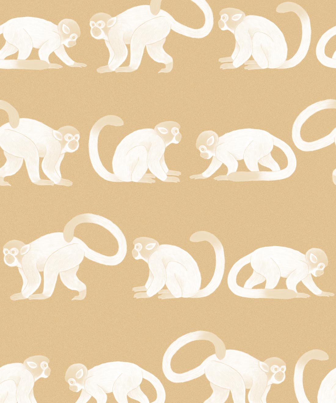 Squirrel Monkeys Wallpaper, Yellow