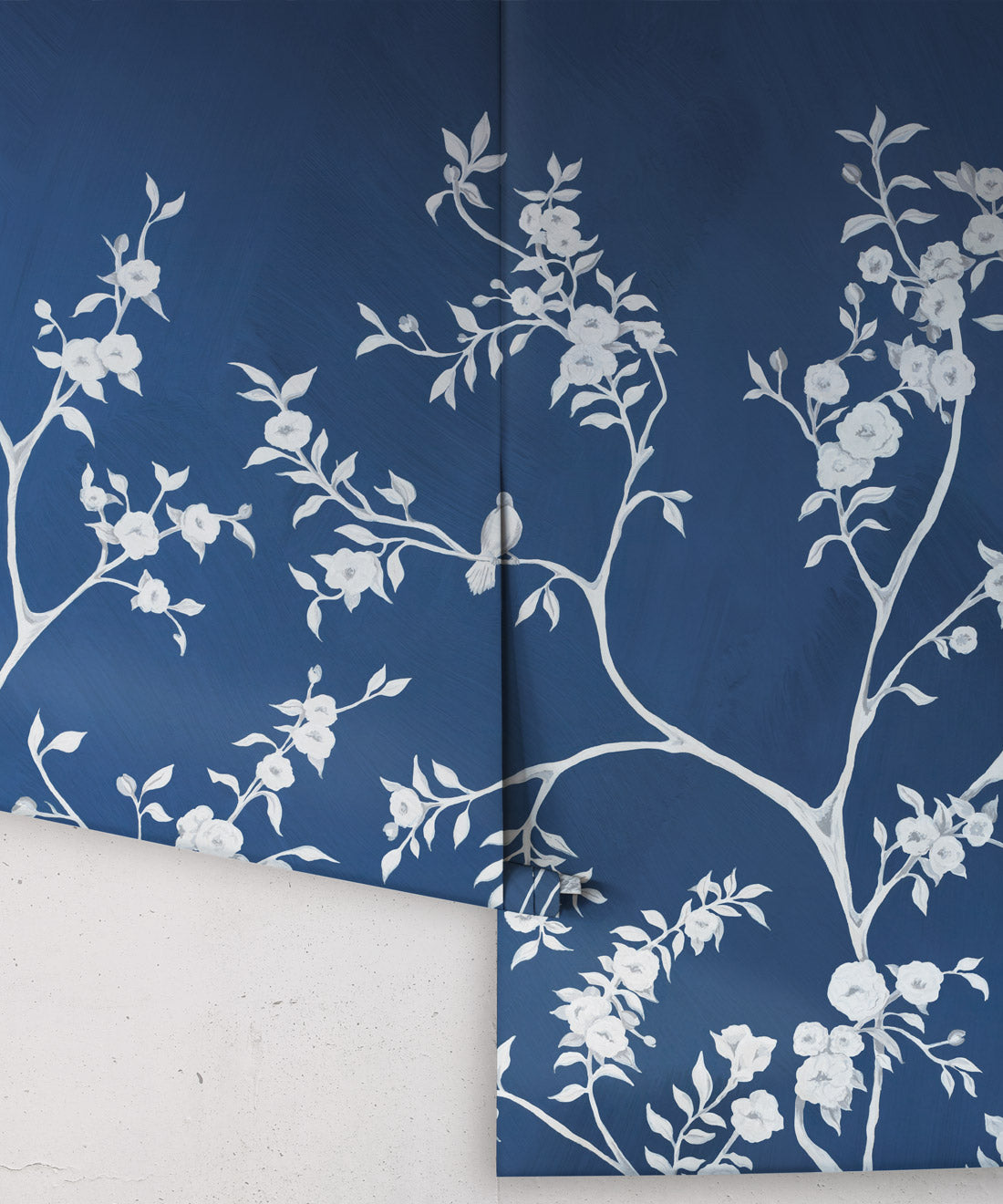 Blooming Joy Mural, Deep Blue