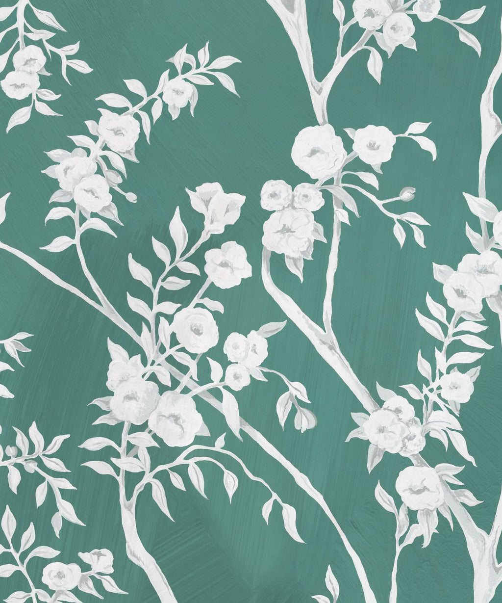 Blooming Joy Mural, Jade