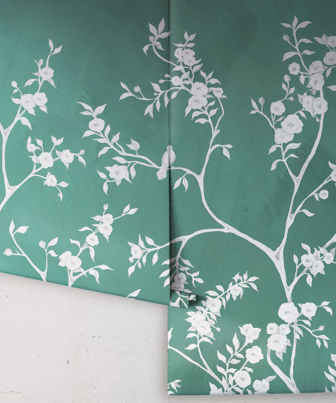 Blooming Joy Mural, Jade