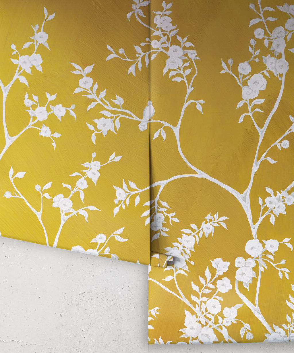 Blooming Joy Mural, Mustard