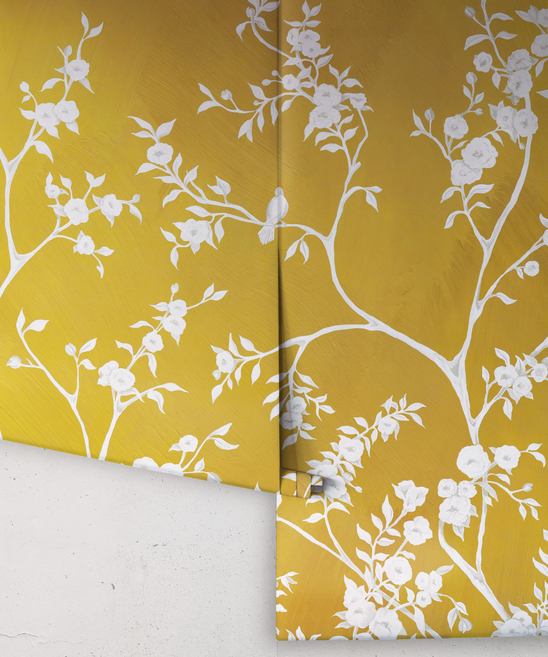 Blooming Joy Mural, Mustard