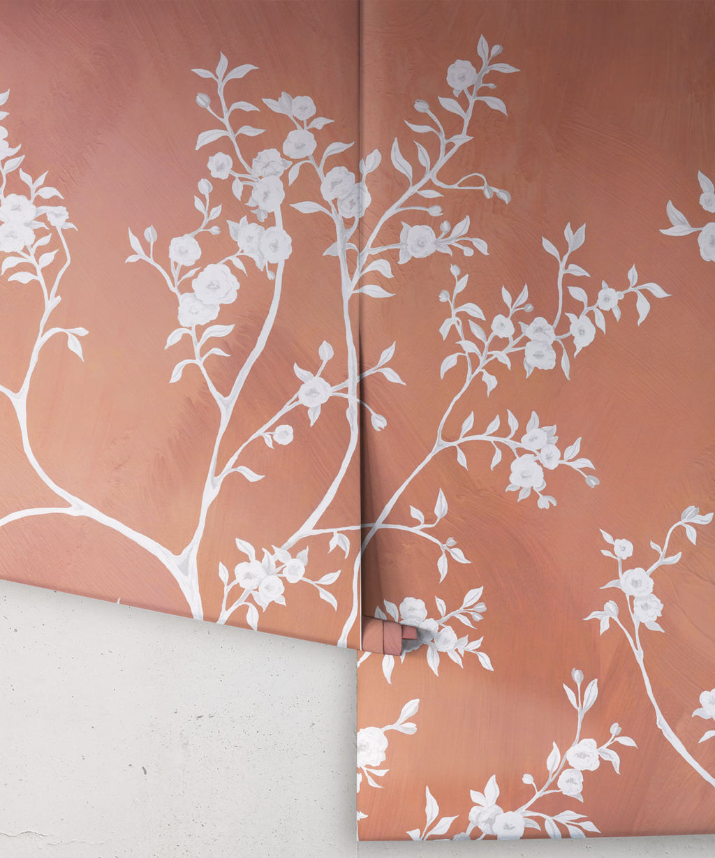 Blooming Joy Mural, Peach