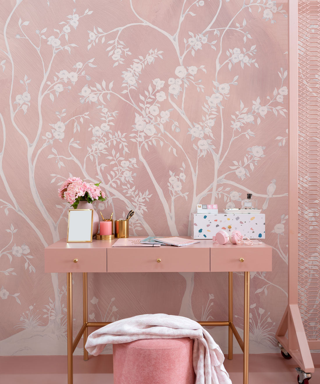 Blooming Joy Mural, Blush