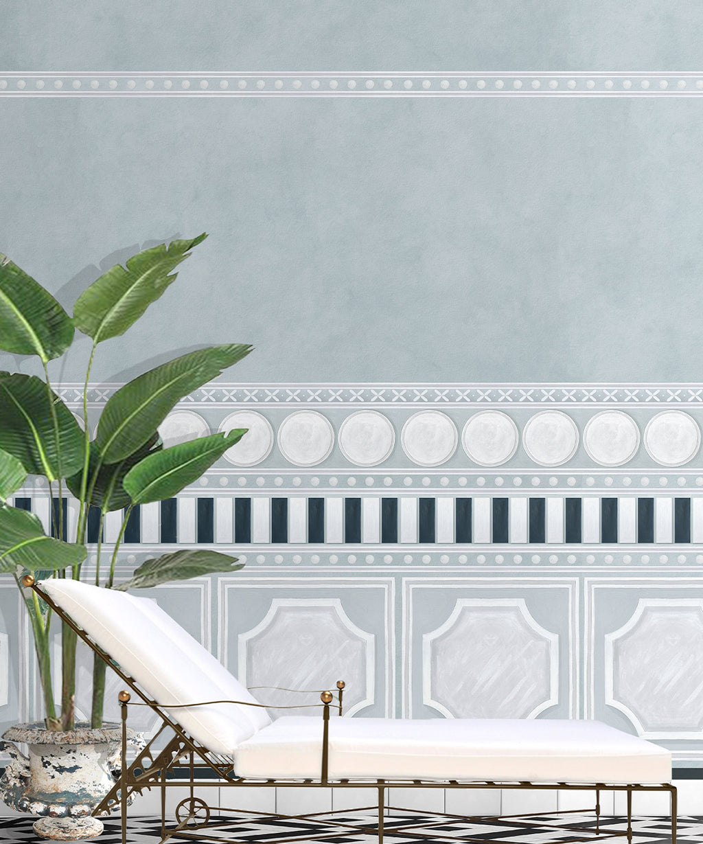 Fresco Mural, Powder Blue