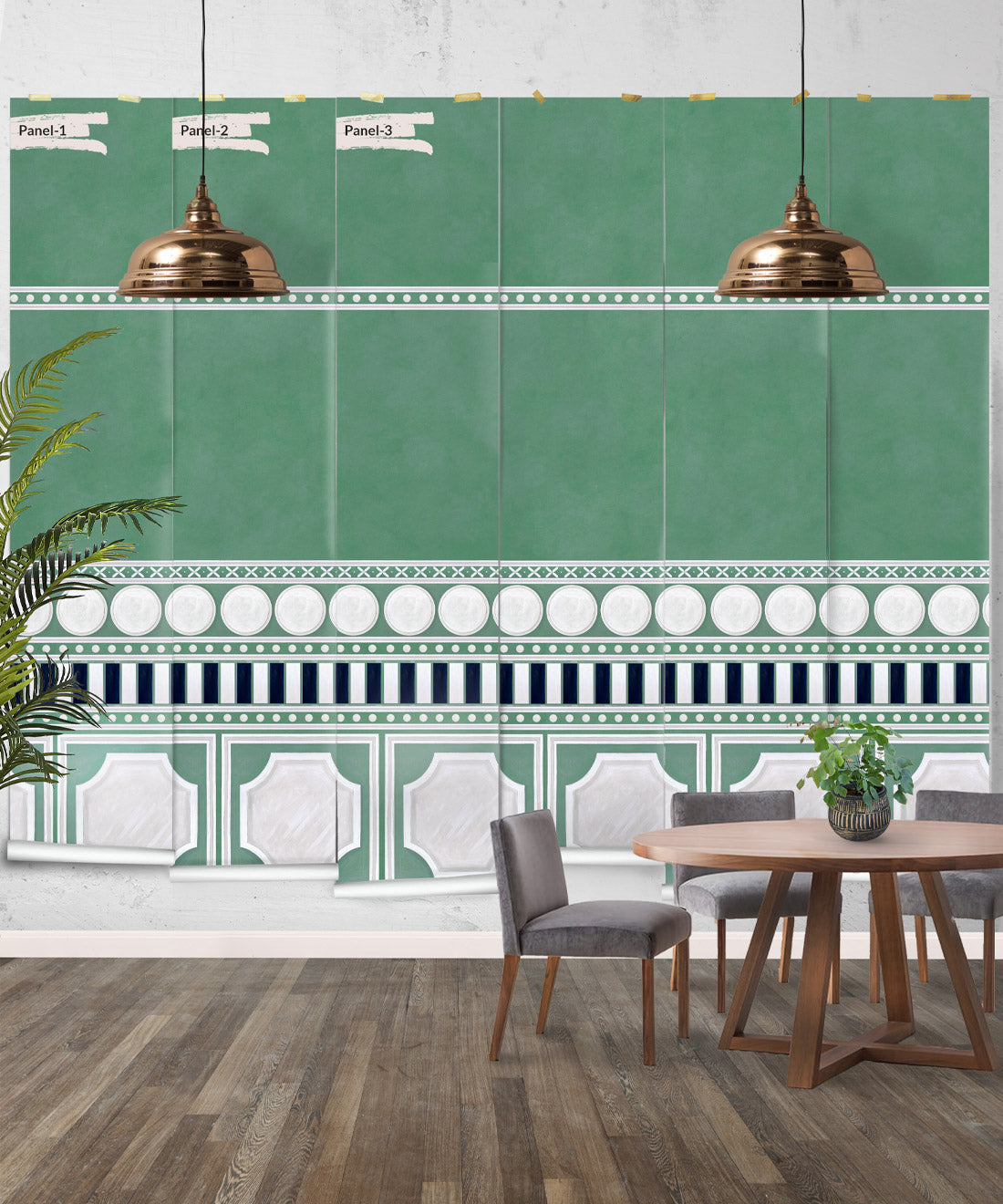 Fresco Mural, Powder Green