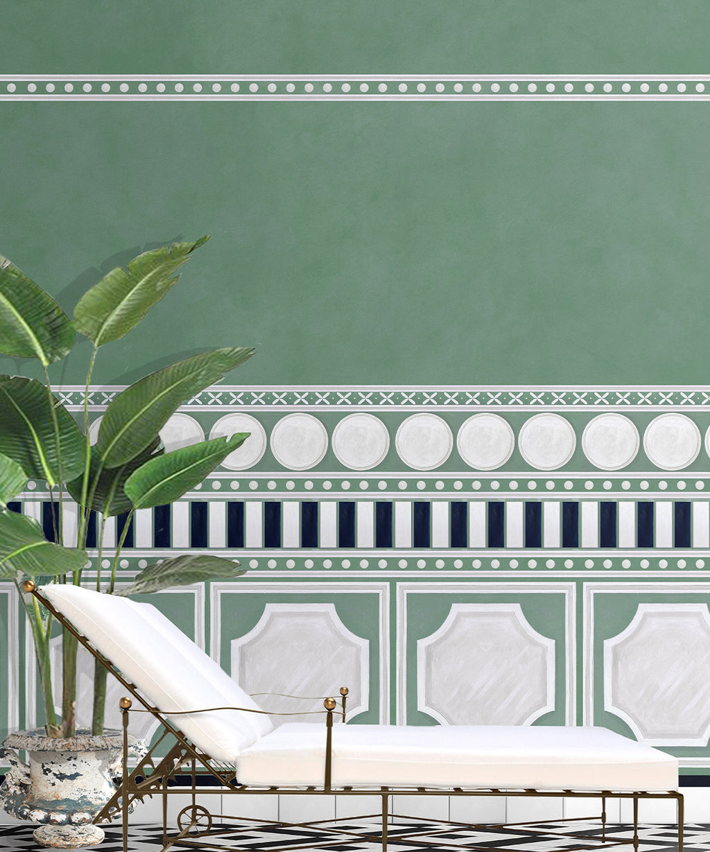 Fresco Mural, Powder Green