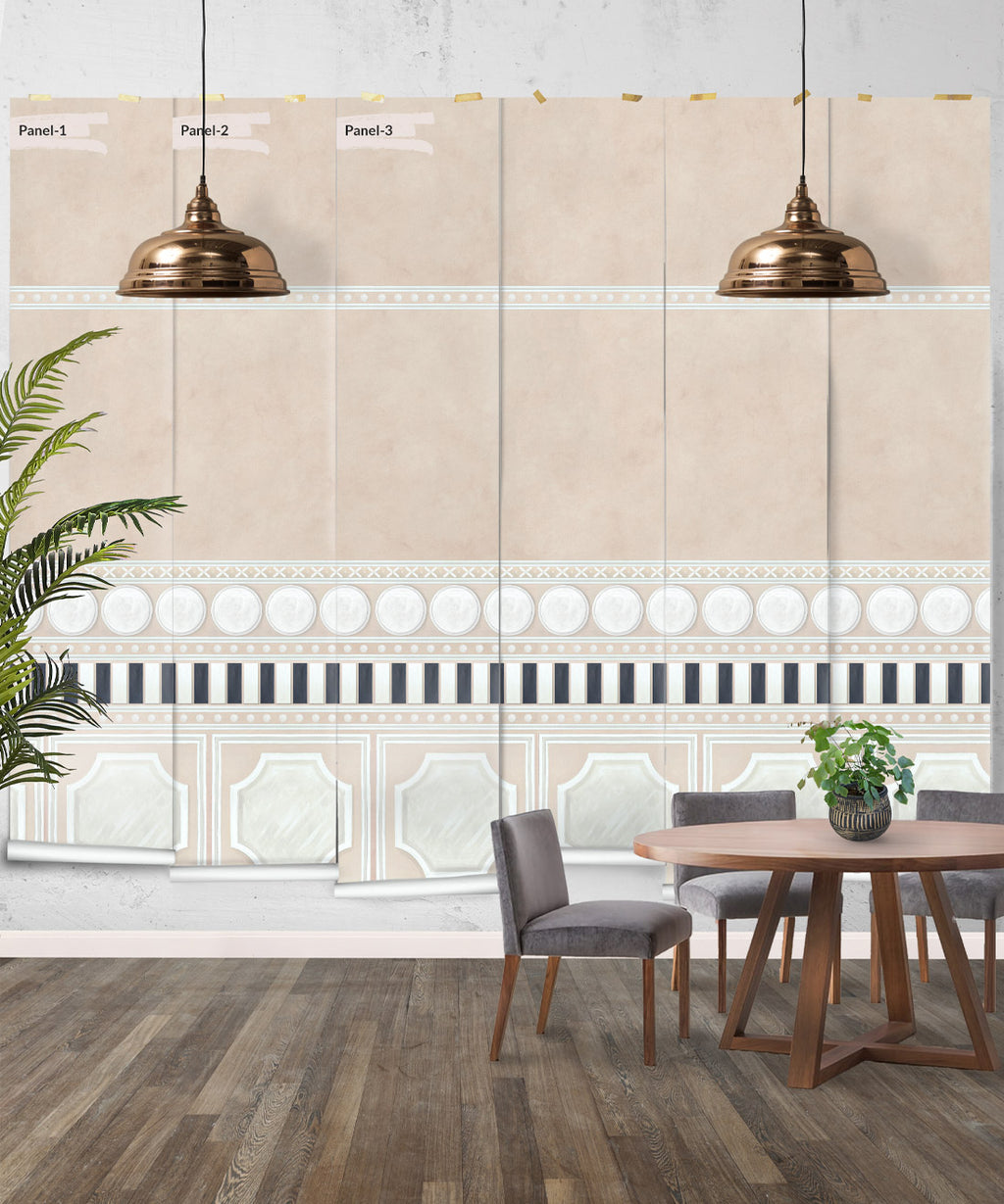Fresco Mural, Powder Pink
