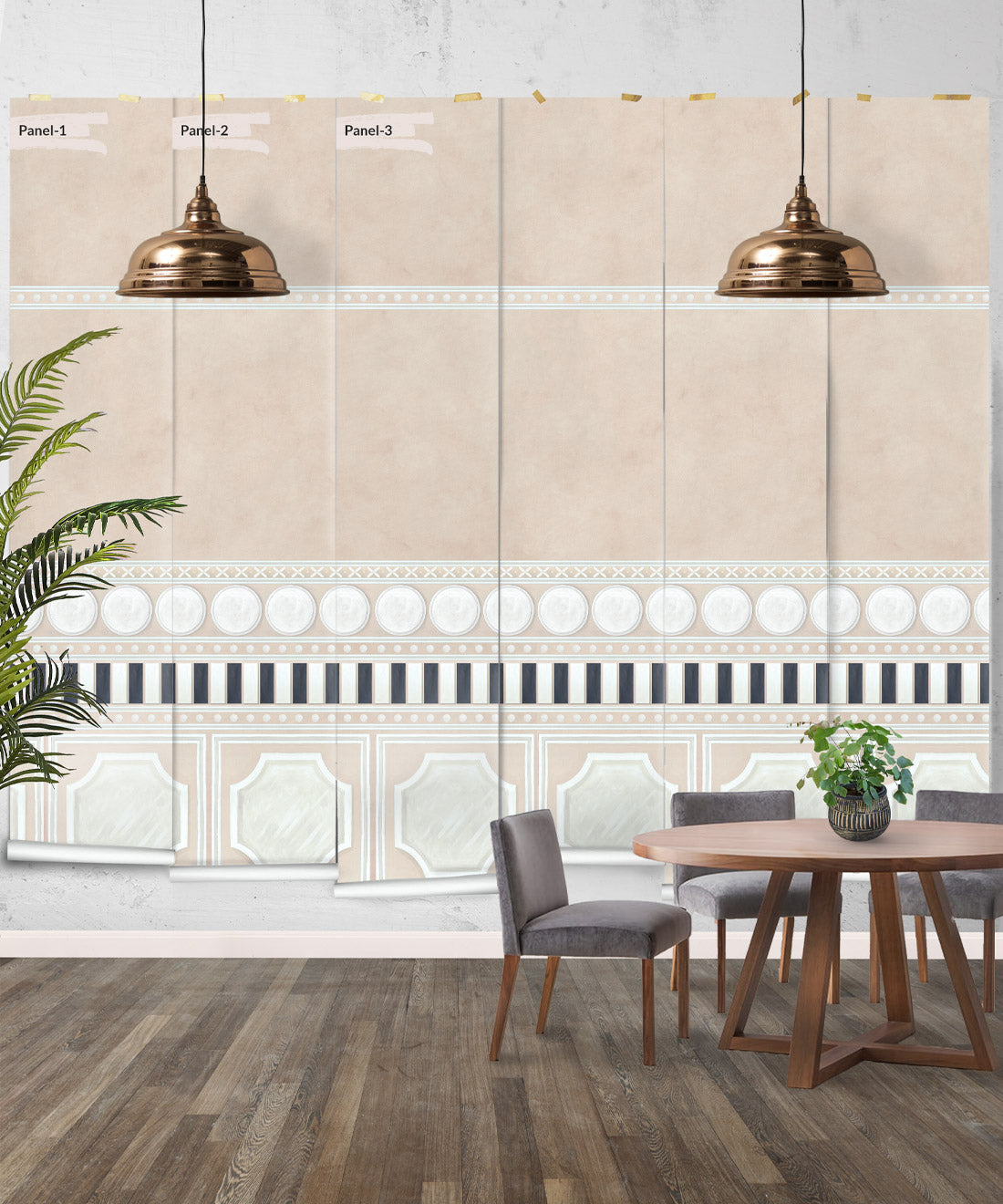 Fresco Mural, Powder Pink