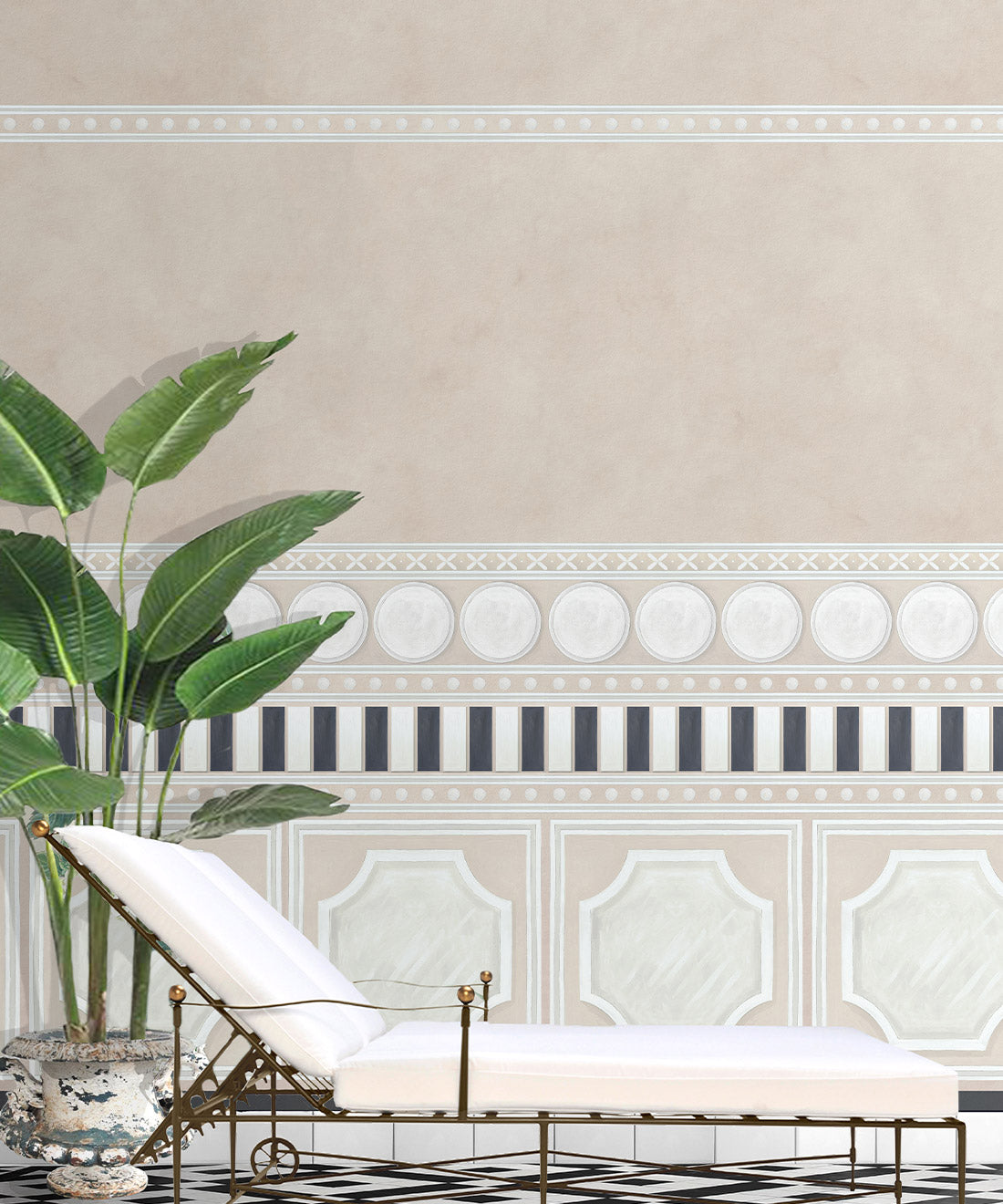 Fresco Mural, Powder Pink
