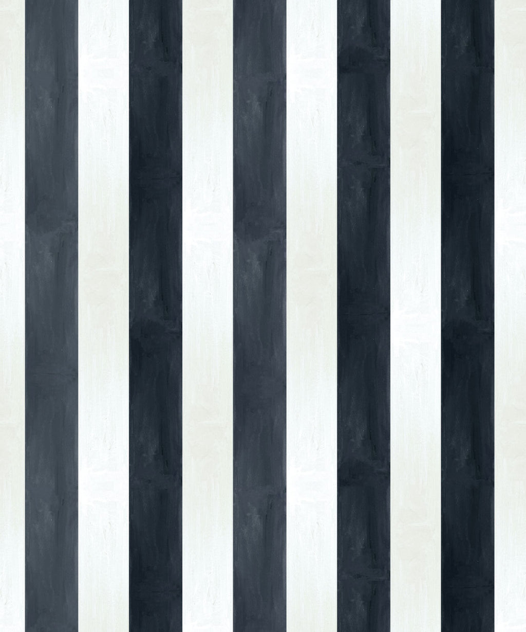 Fresco Stripe Wallpaper, Charcoal