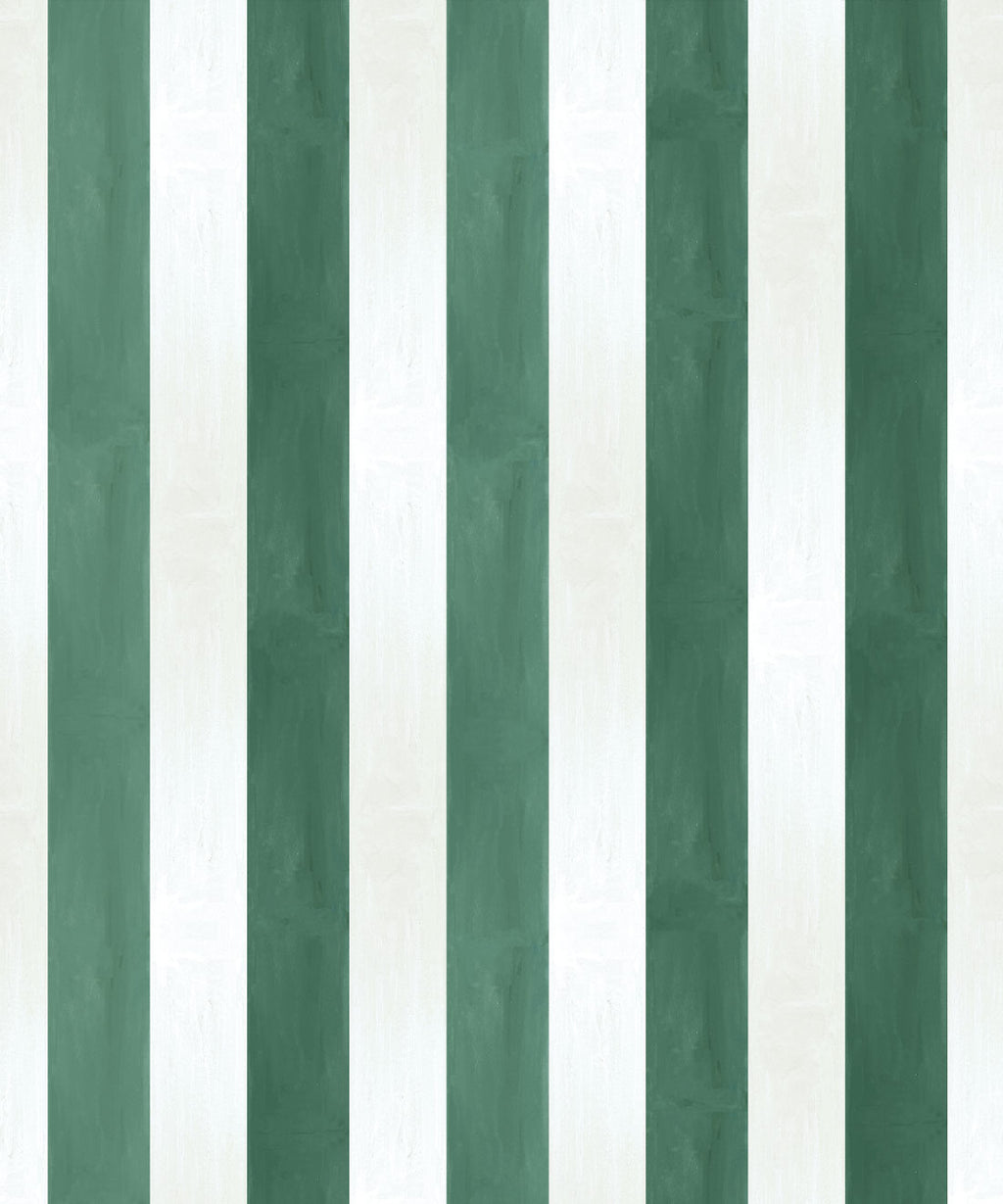Fresco Stripe Wallpaper, Green