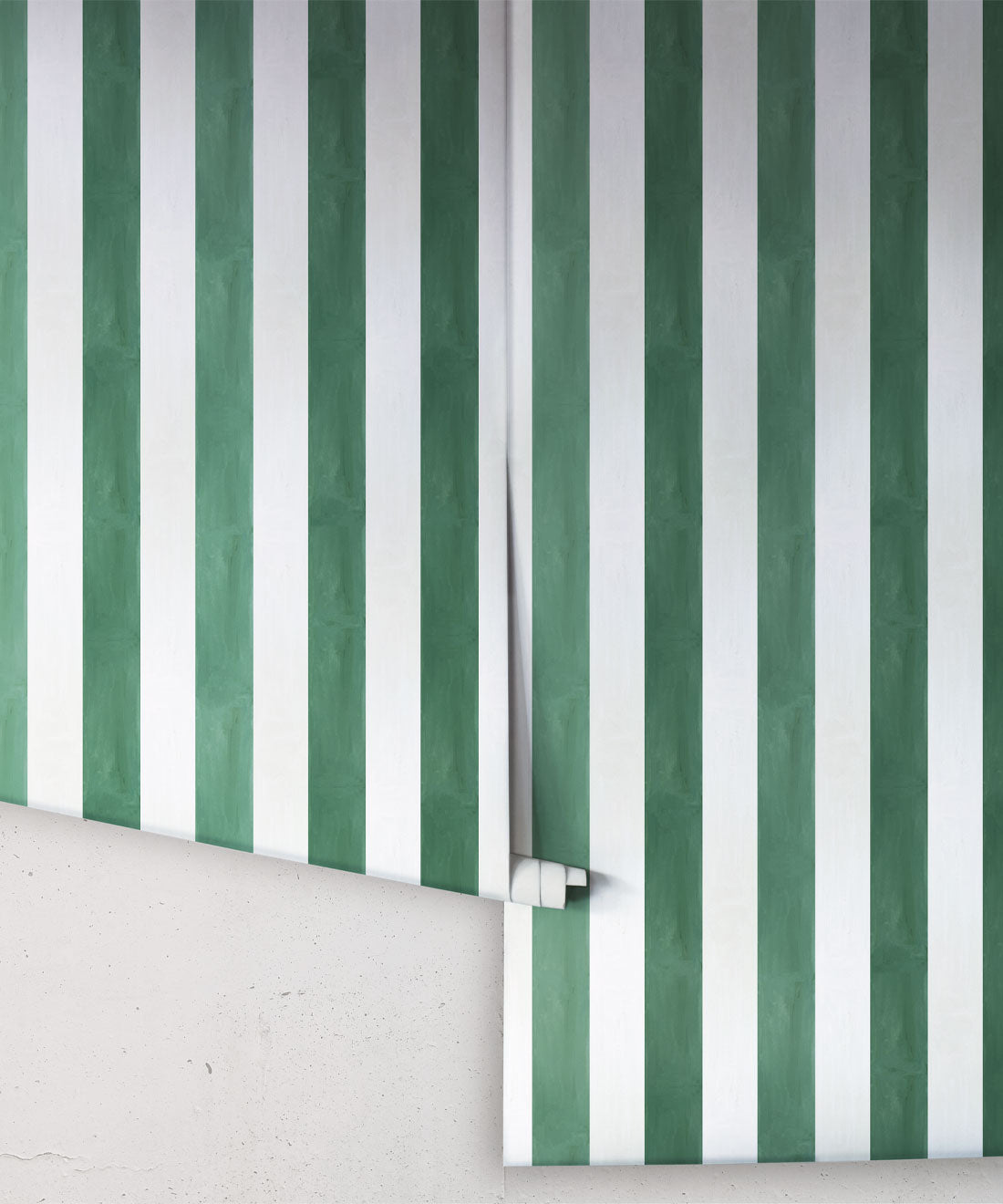 Fresco Stripe Wallpaper, Green