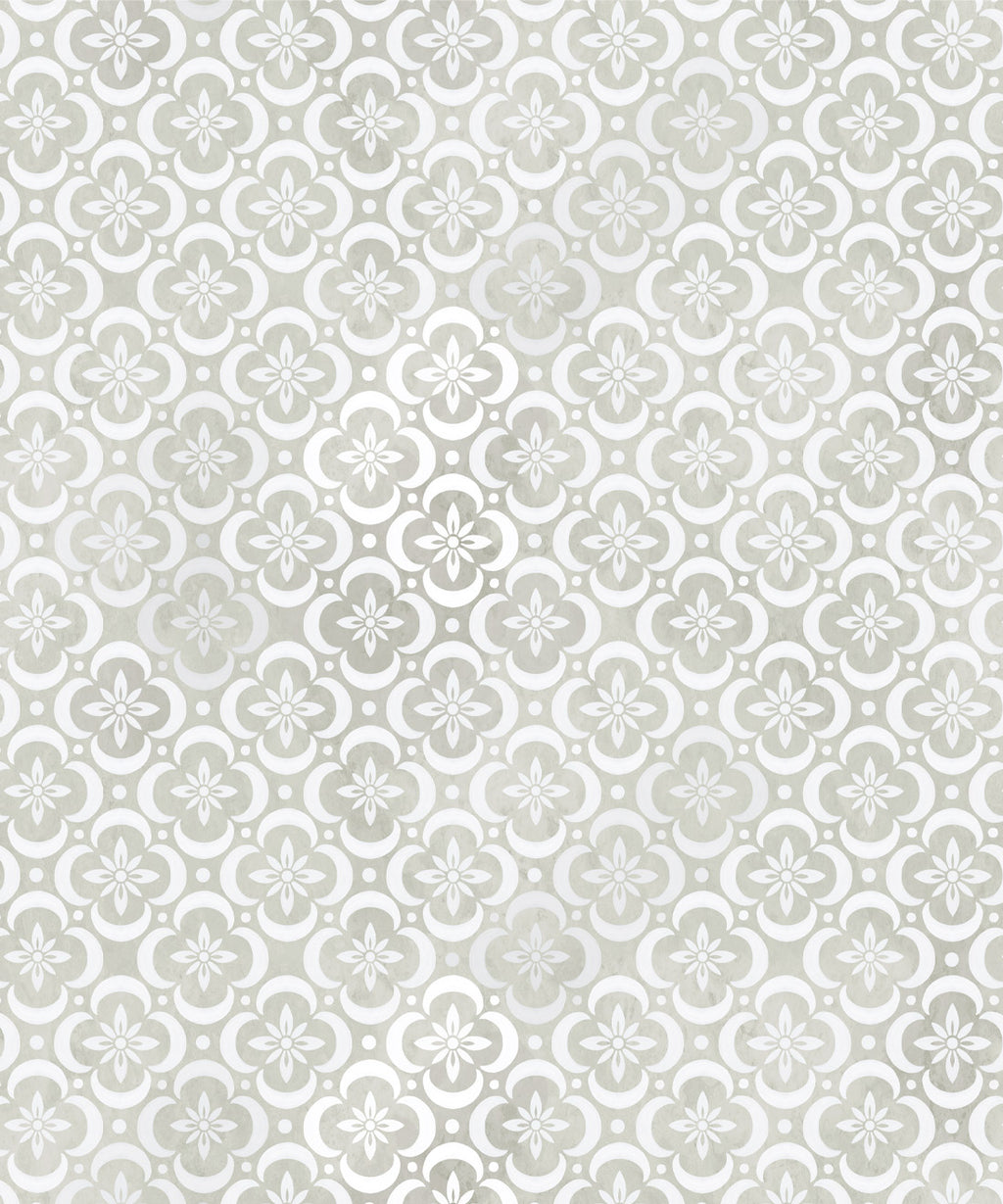 Garden Tiles Wallpaper, Beige