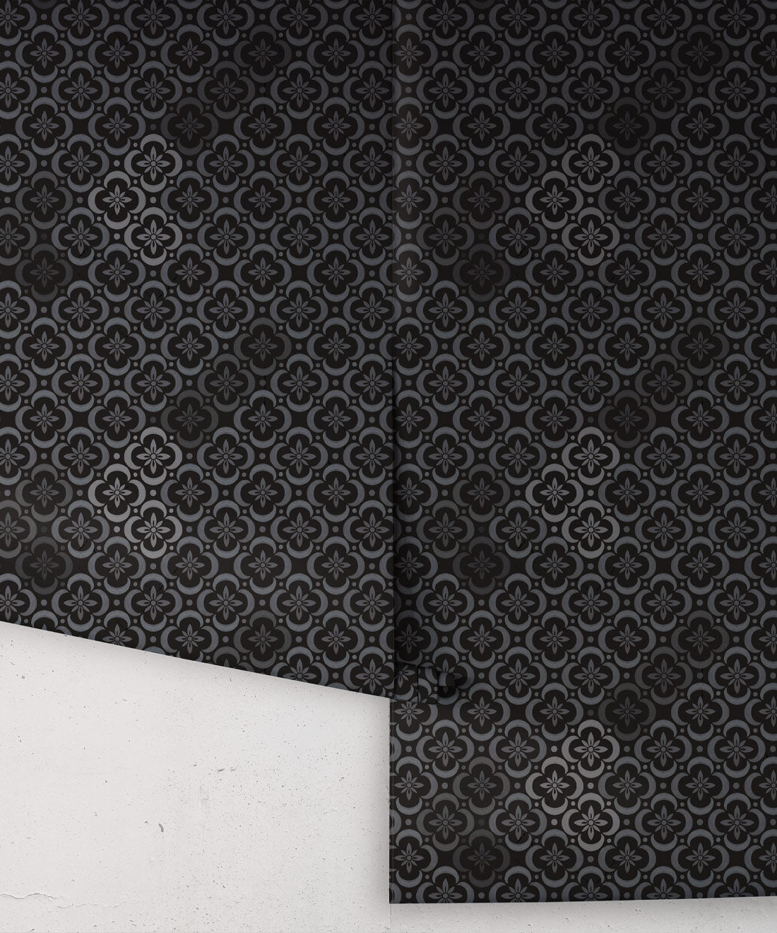 Garden Tiles Wallpaper, Charcoal
