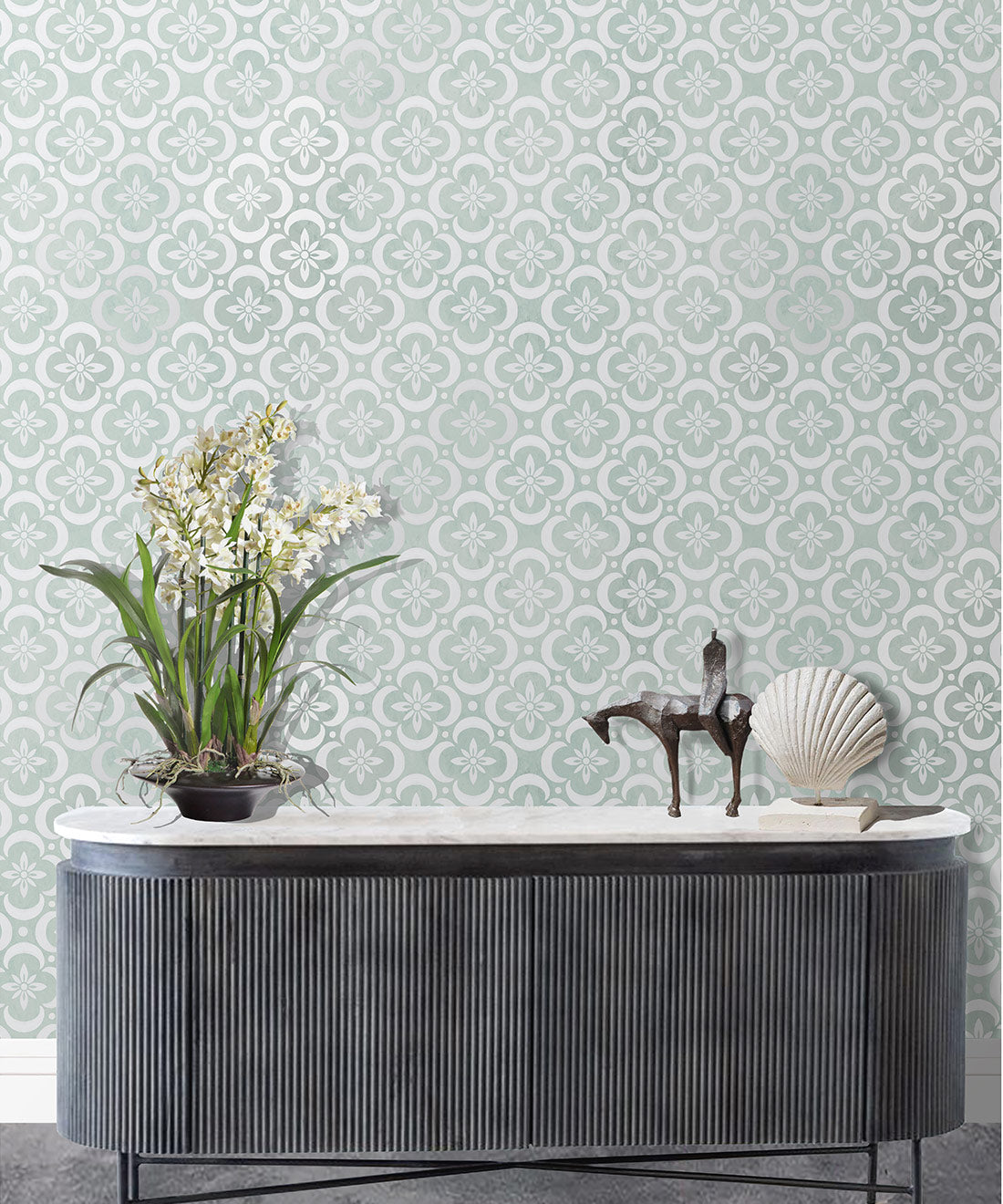 Garden Tiles Wallpaper, Mint