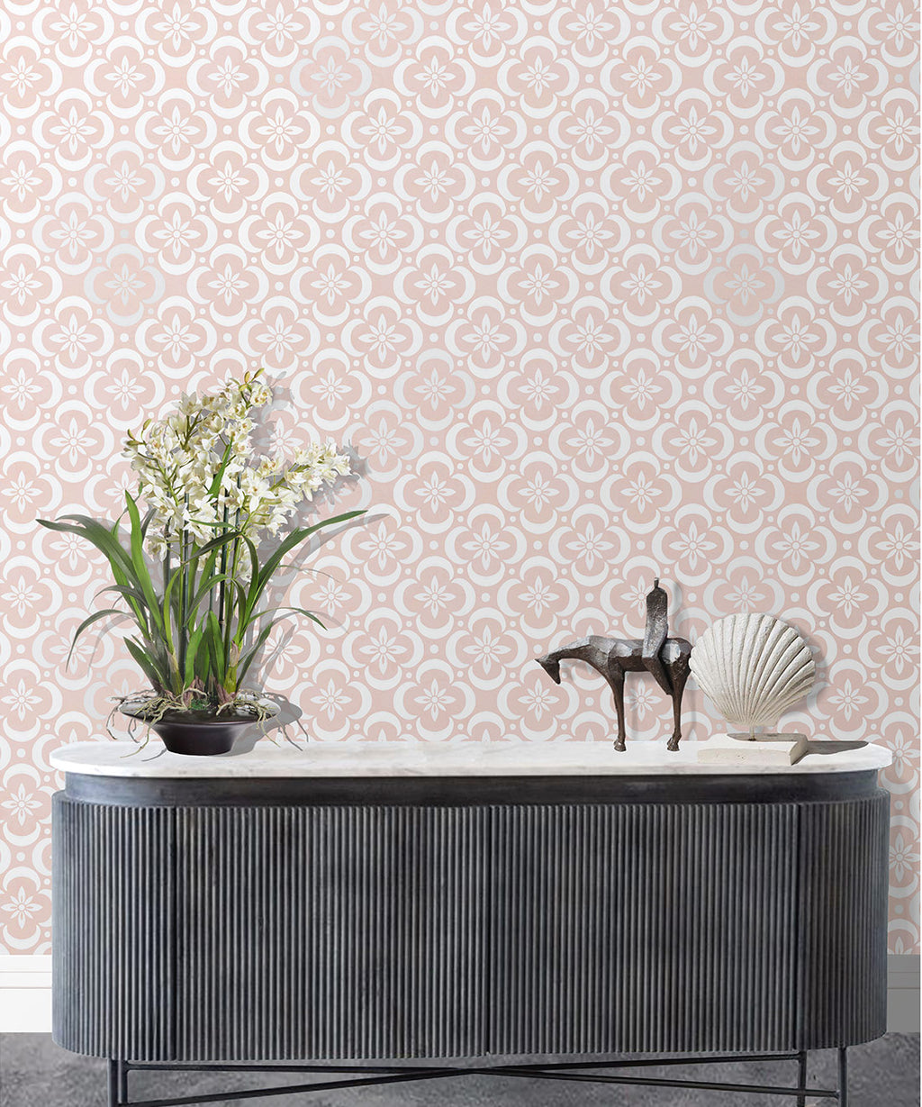 Garden Tiles Wallpaper, Pink