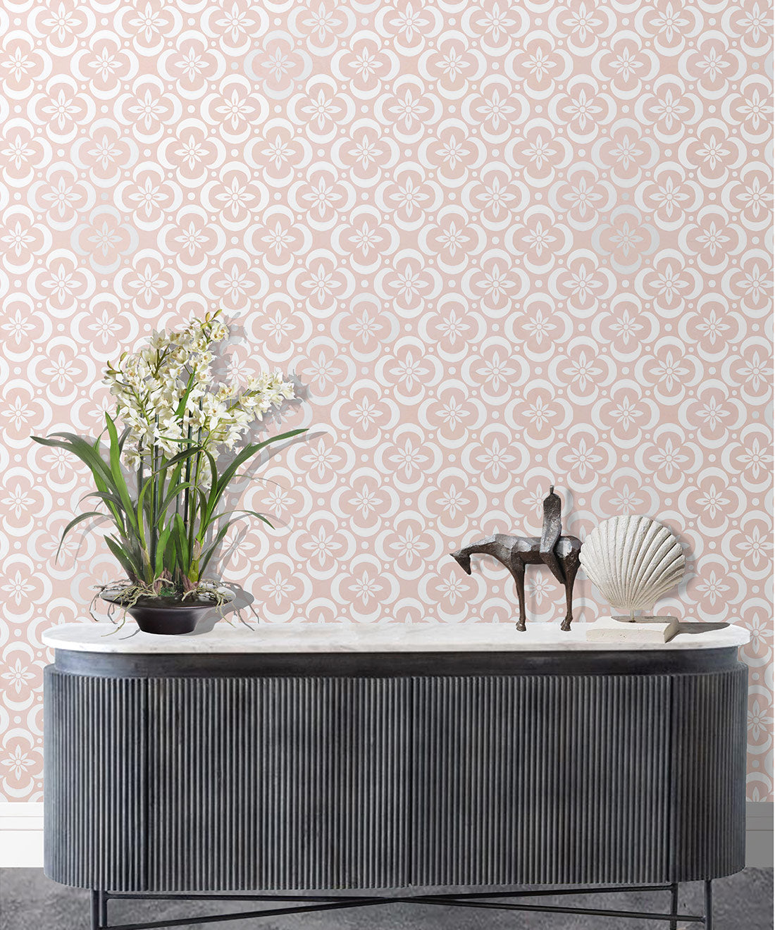 Garden Tiles Wallpaper, Pink