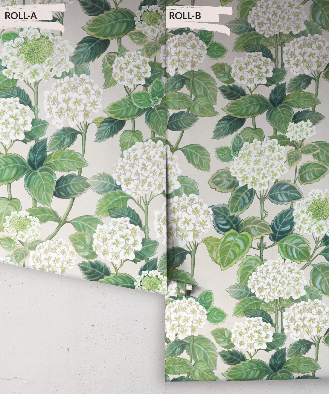 Hydrangea Garden Wallpaper, Beige