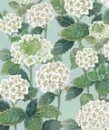 Hydrangea Garden Wallpaper, Blue & White