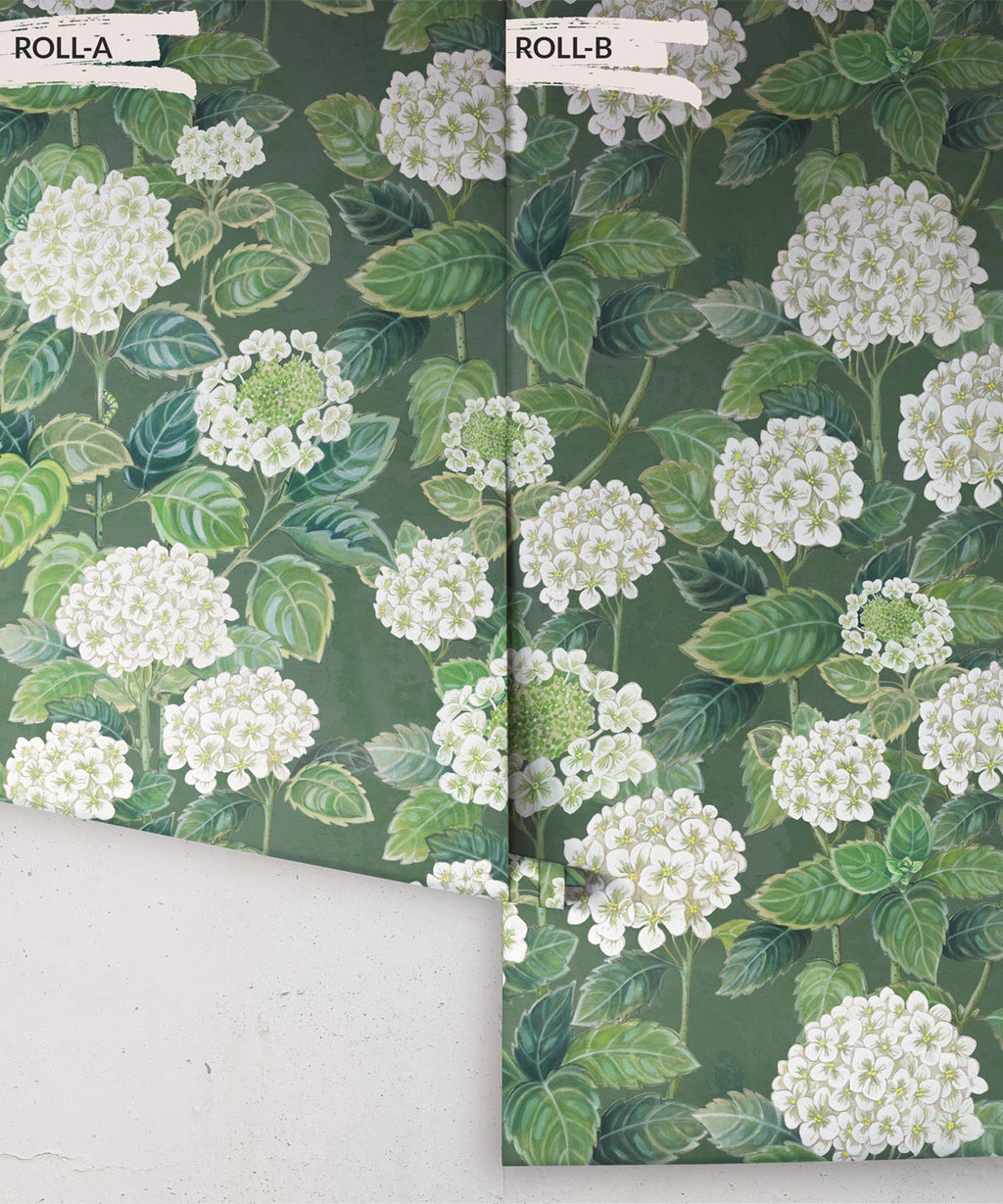 Hydrangea Garden Wallpaper, Green