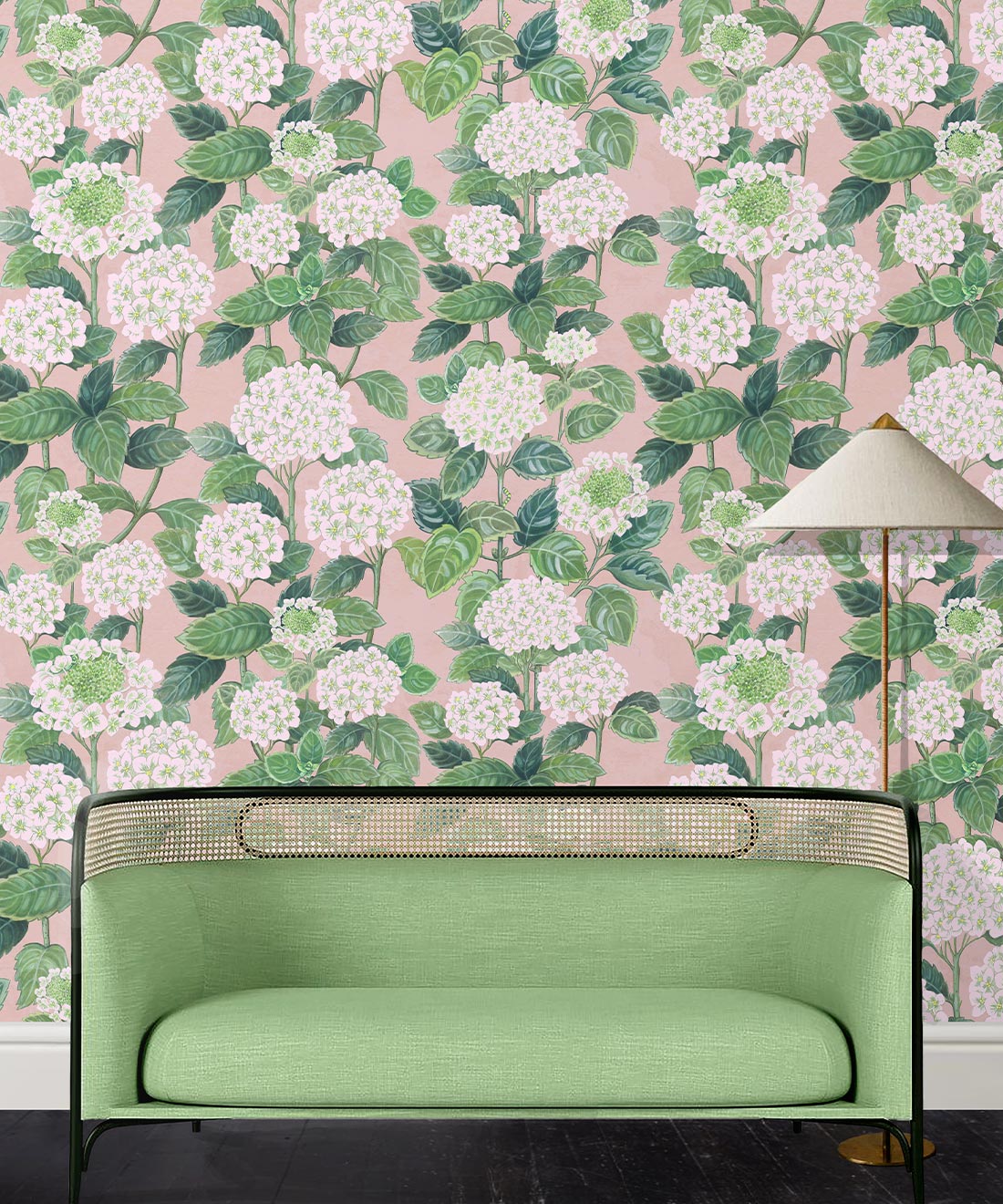 Hydrangea Garden Wallpaper, Pink