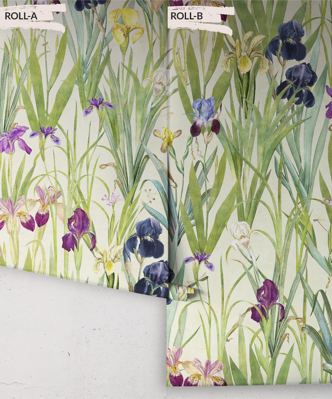 Iris Wallpaper, Beige