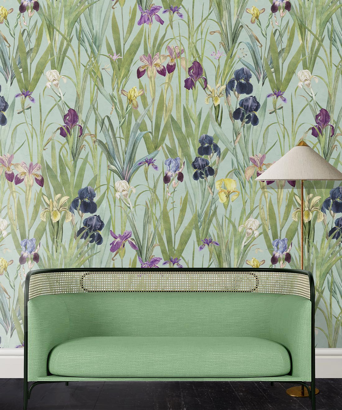 Iris Wallpaper, Blue
