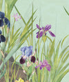 Iris Garden Mural, Blue