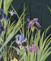 Iris Garden Mural, Navy