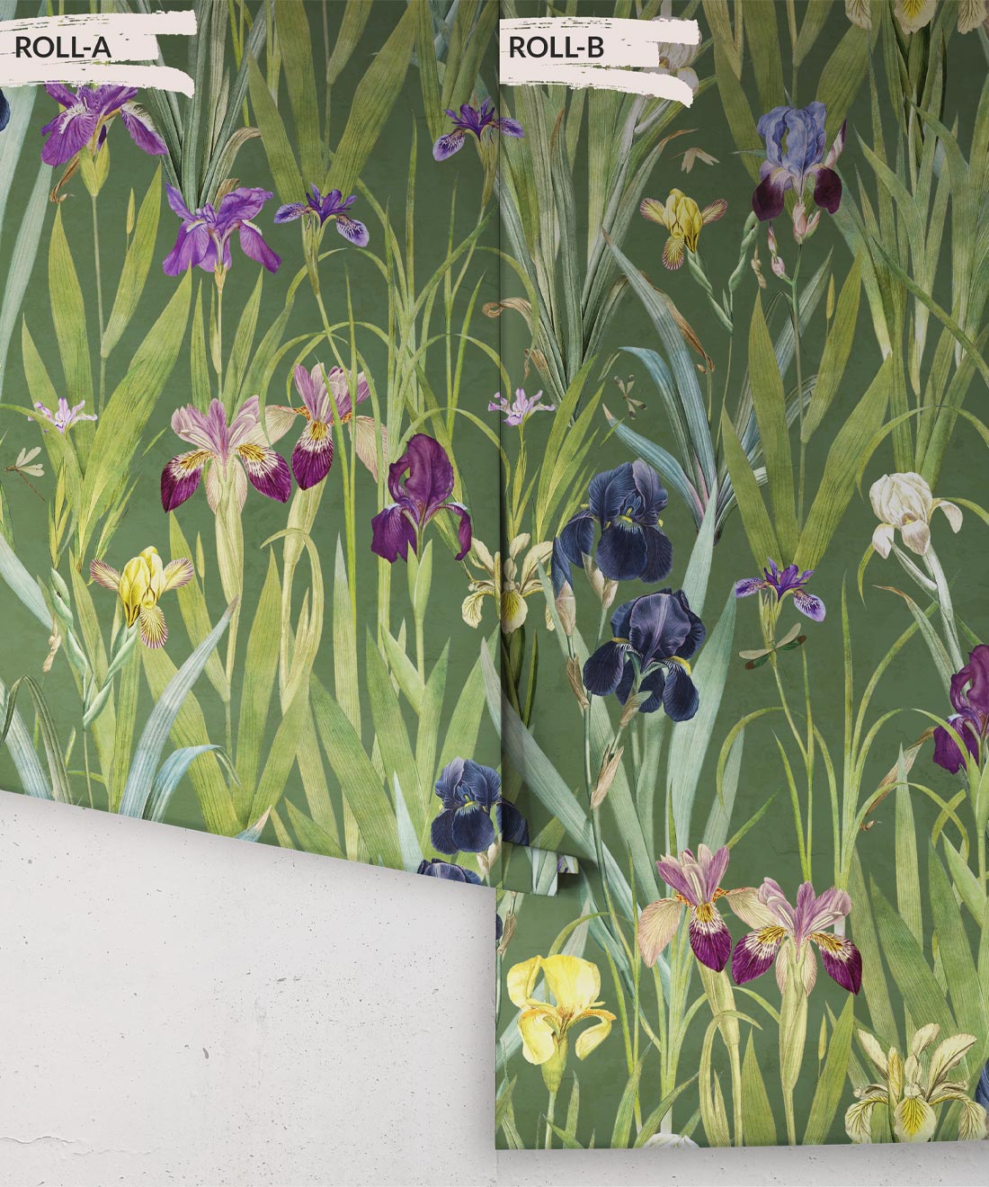 Iris Wallpaper, Green