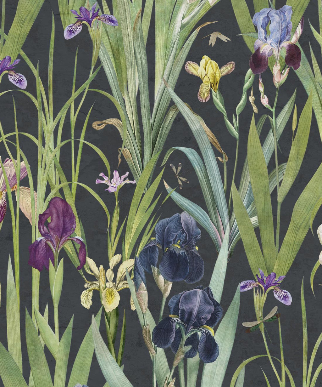 Iris Wallpaper, Navy
