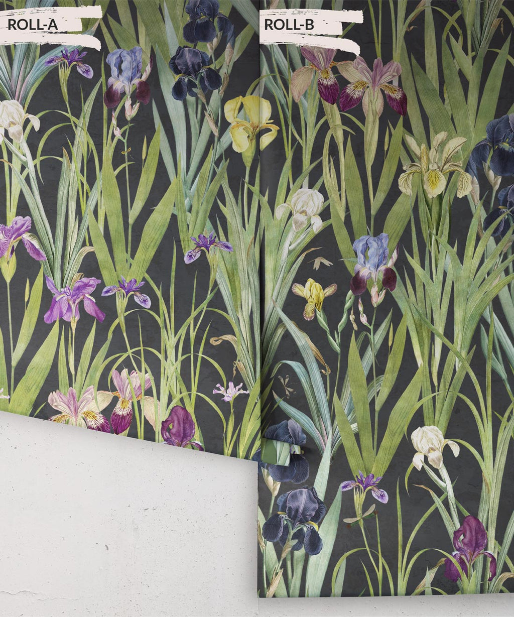 Iris Wallpaper, Navy