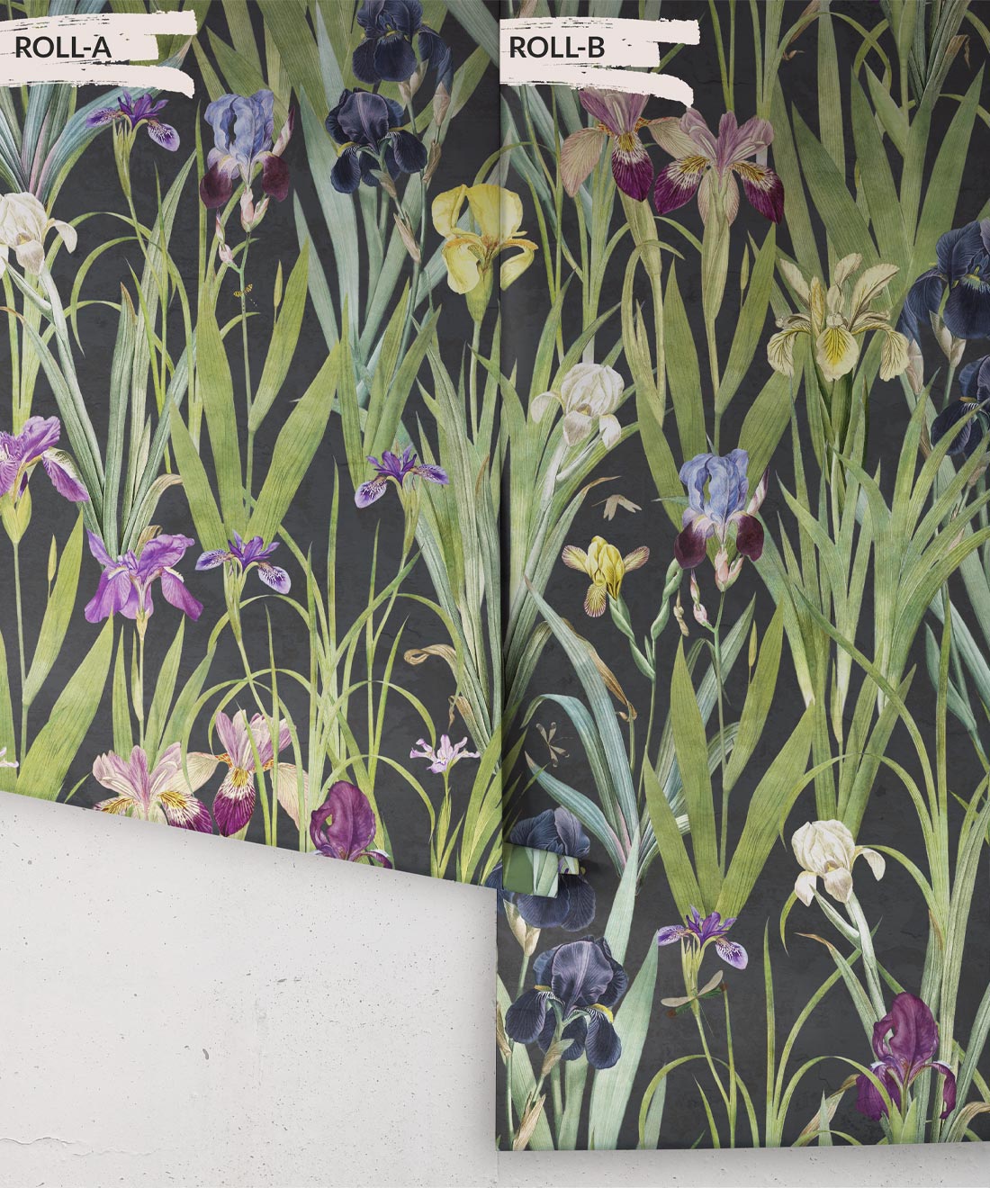 Iris Wallpaper, Navy