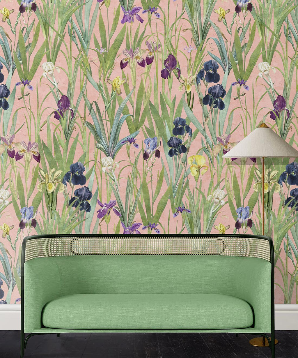 Iris Wallpaper, Pink